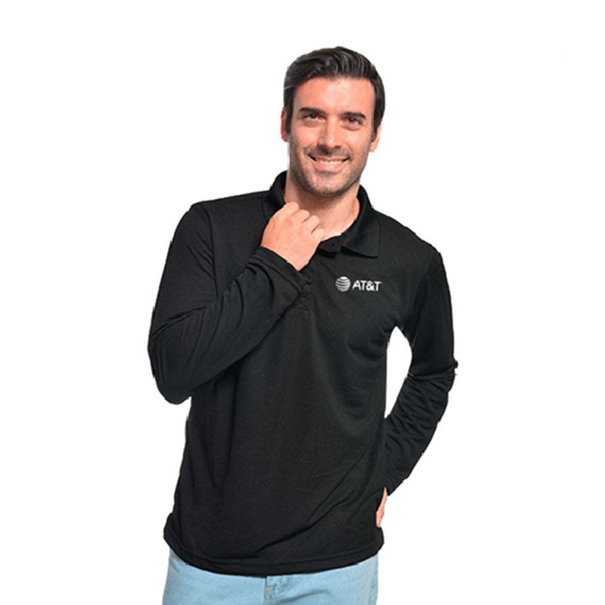 Playera Polo Black AT&T Caballero